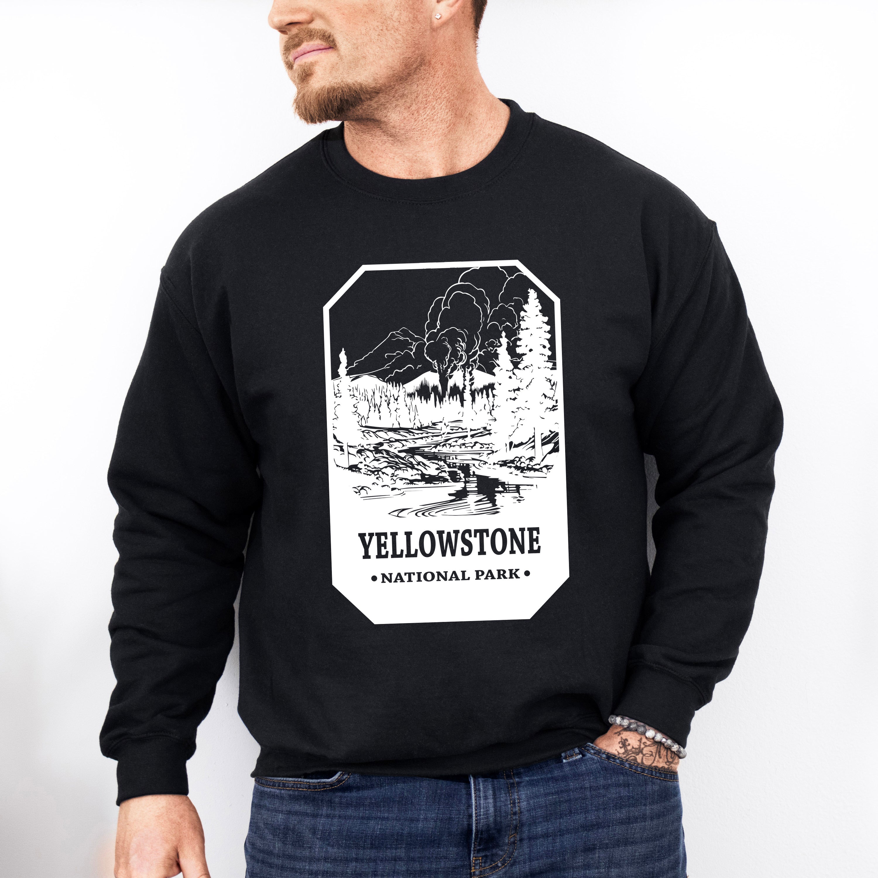 Yellowstone National Park Design - National Park Theme Unisex Crewneck T-Shirt Sweatshirt Hoodie