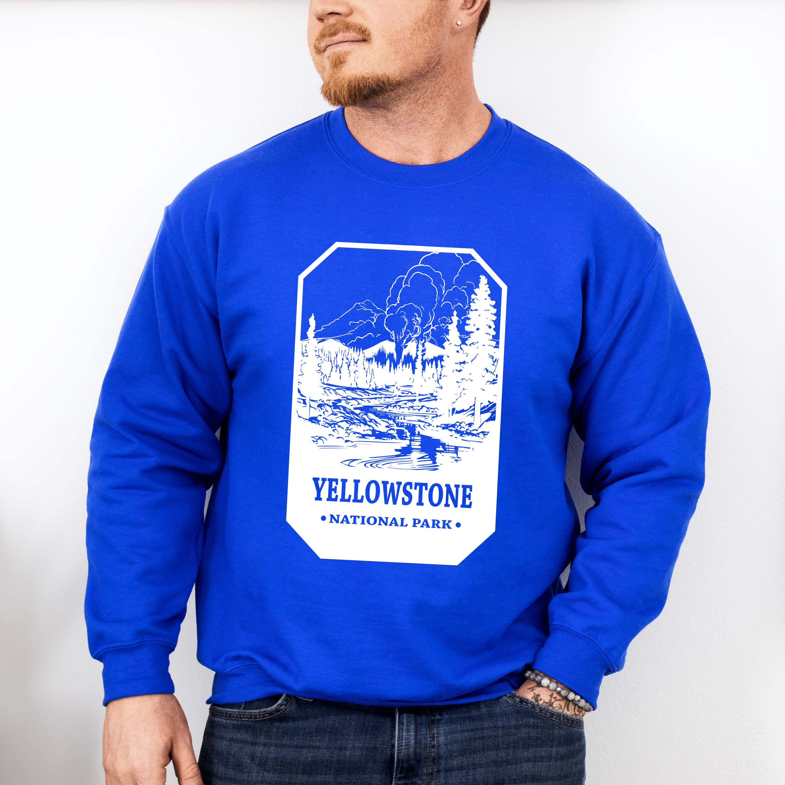 Yellowstone National Park Design - National Park Theme Unisex Crewneck T-Shirt Sweatshirt Hoodie