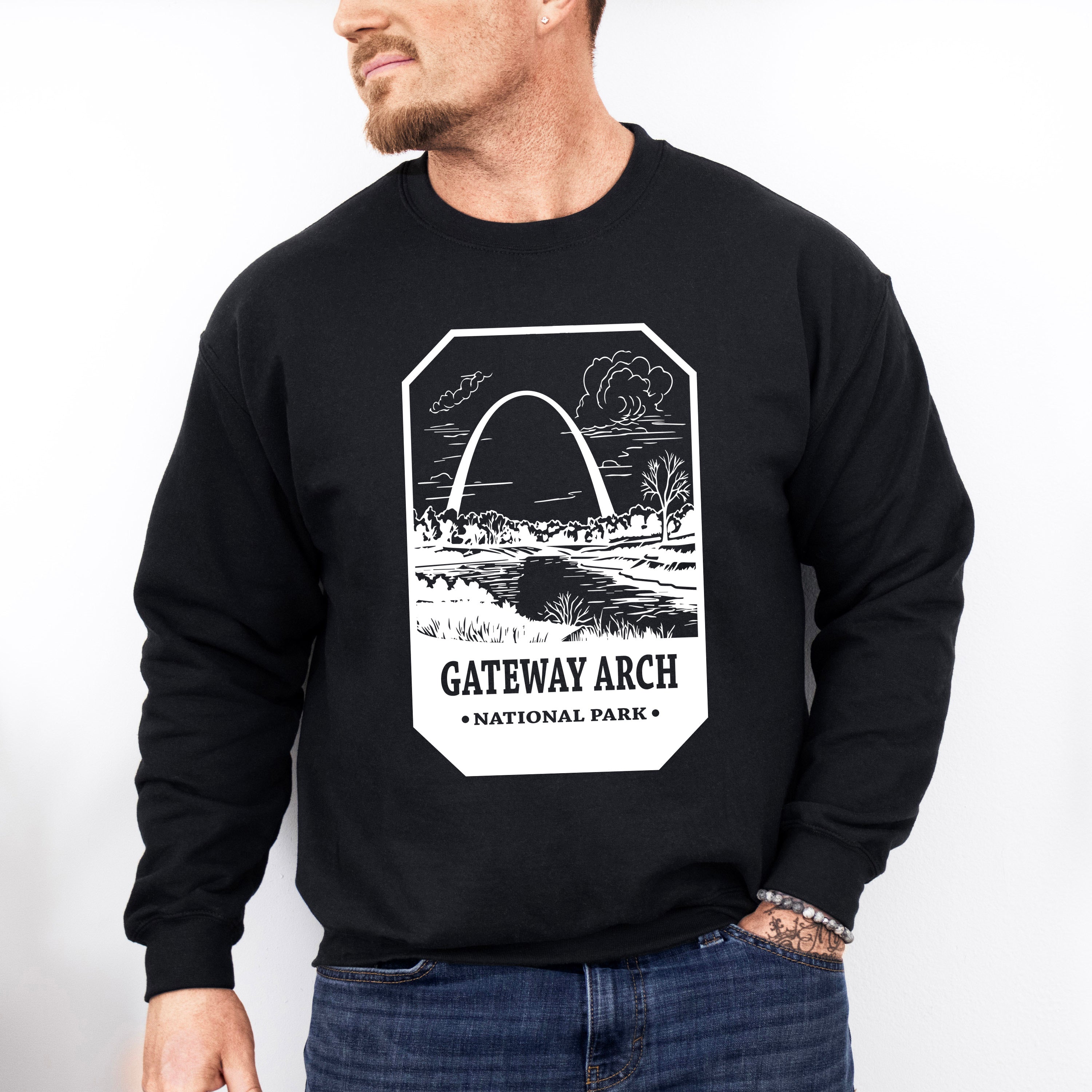 Gateway Arch - National Park Theme Unisex Crewneck T-Shirt Sweatshirt Hoodie
