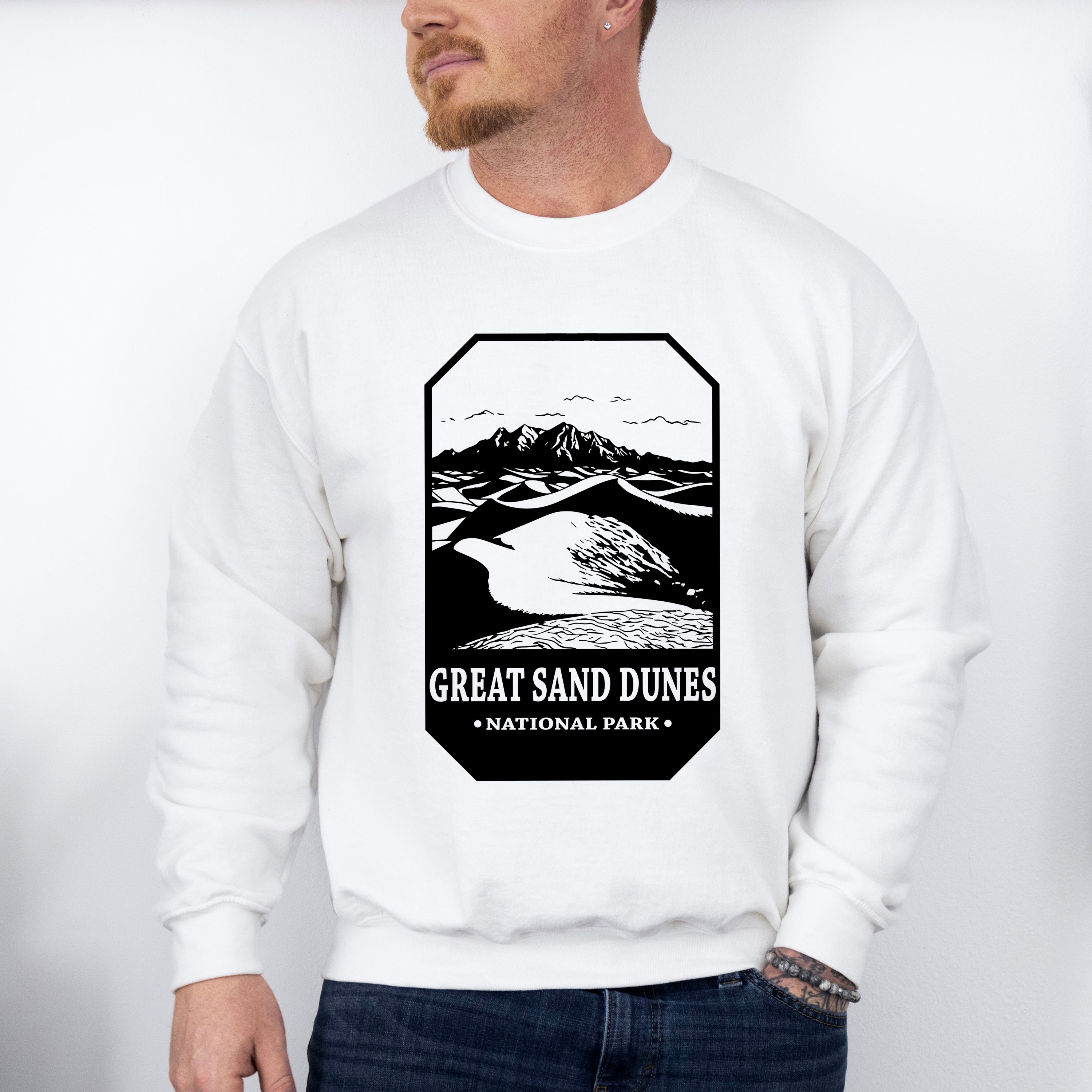 Great Sand Dunes - National Park Theme Unisex Crewneck T-Shirt Sweatshirt Hoodie