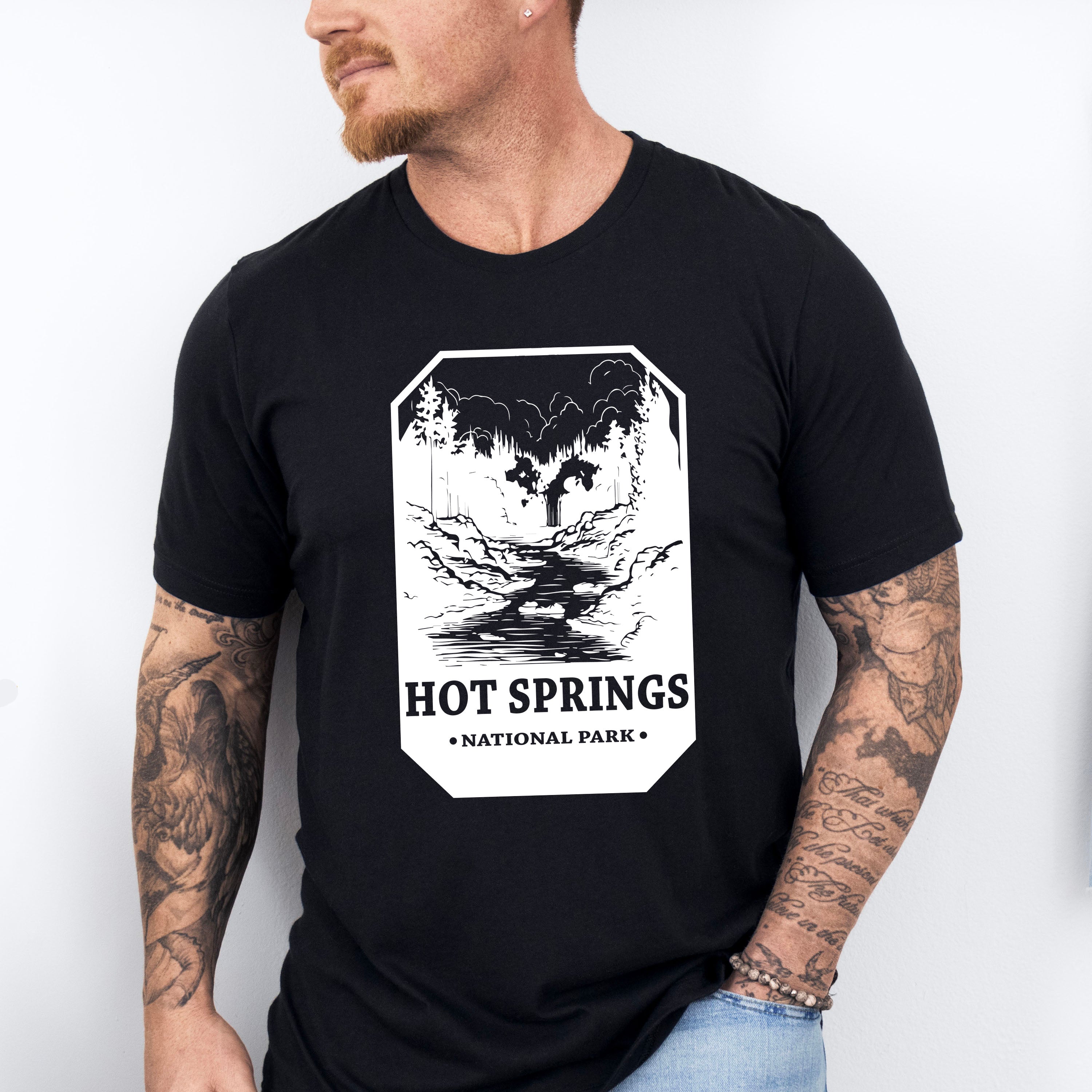 Hot Spring - National Park Theme Unisex Crewneck T-Shirt Sweatshirt Hoodie