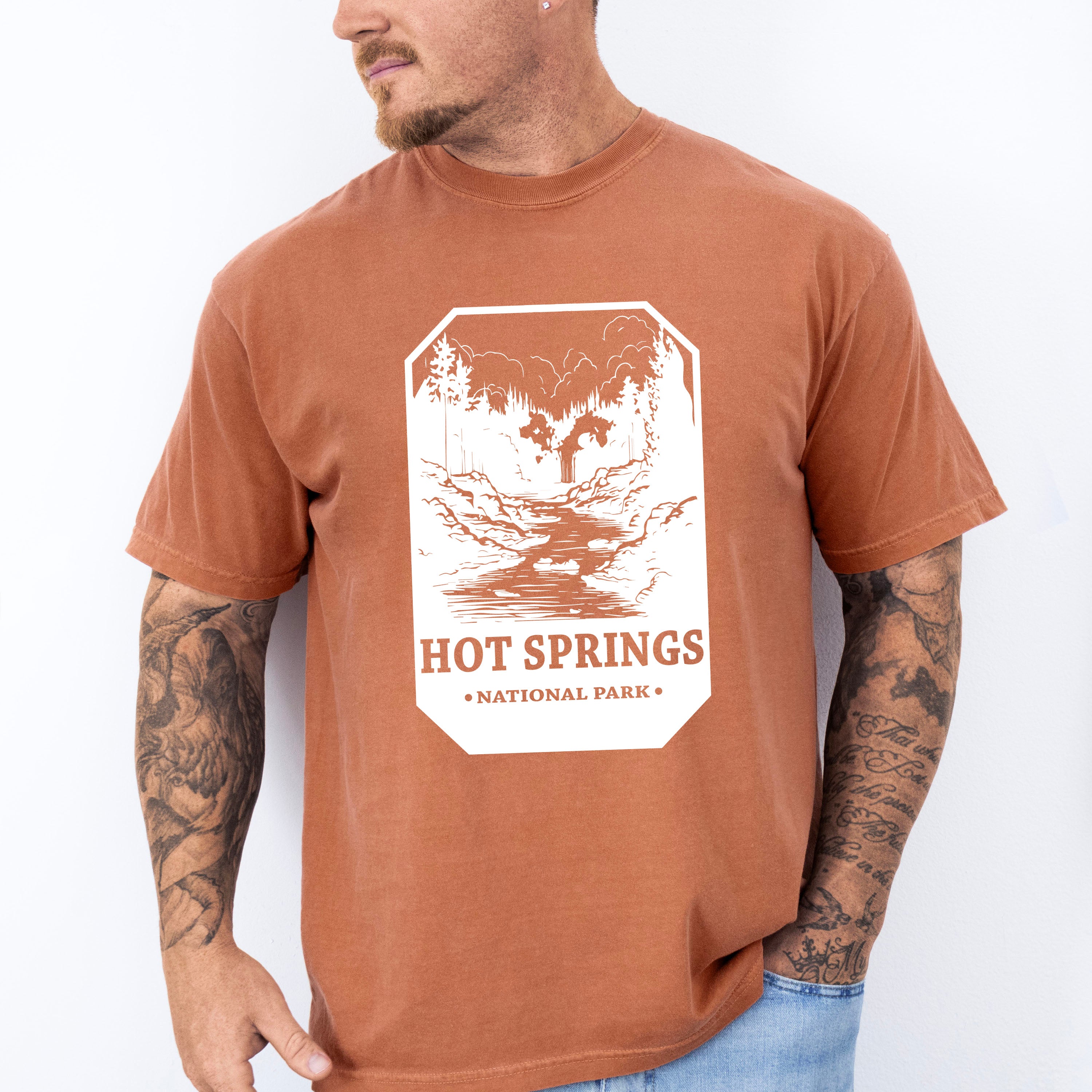 Hot Spring - National Park Theme Unisex Crewneck T-Shirt Sweatshirt Hoodie