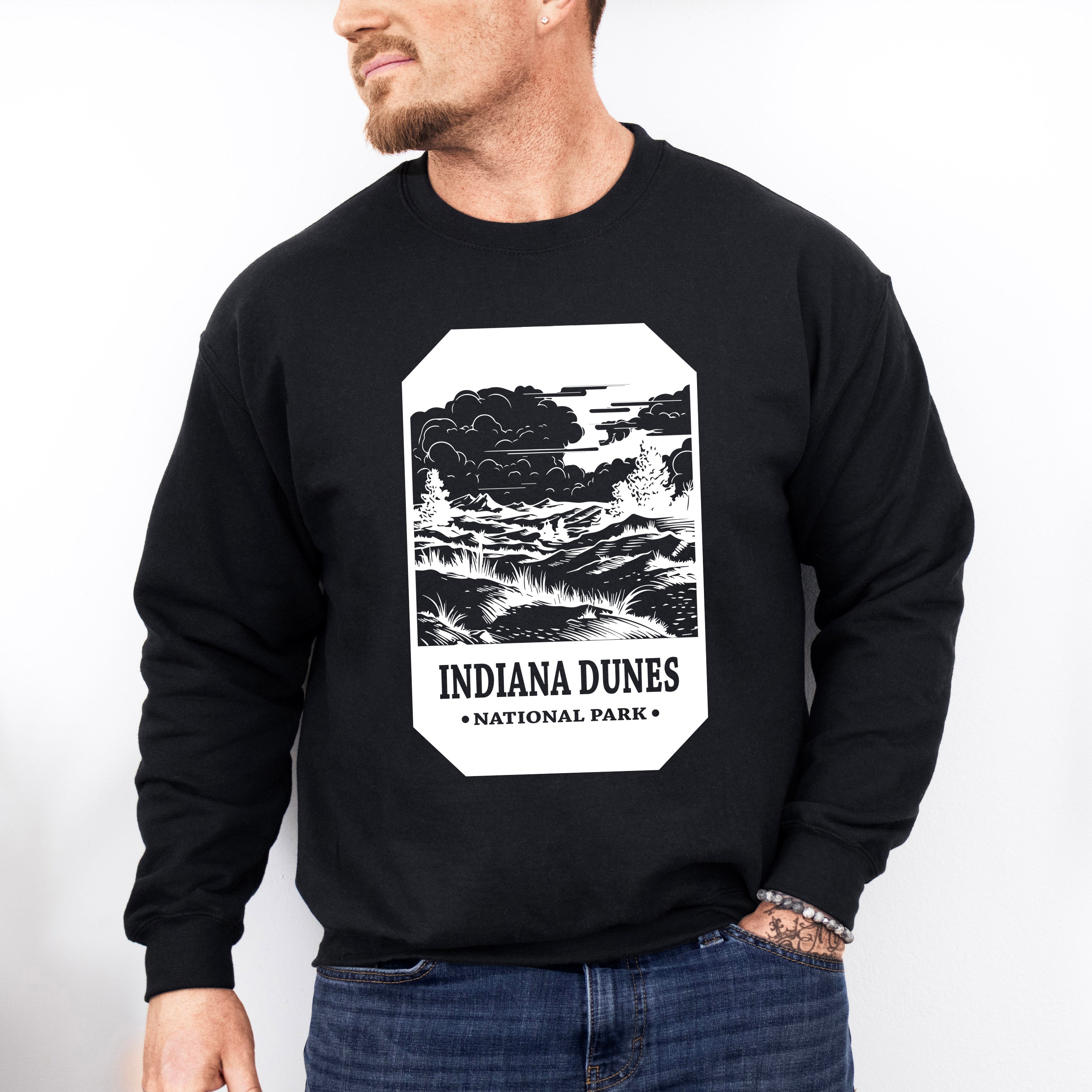 Indiana Dunes - National Park Theme Unisex Crewneck T-Shirt Sweatshirt Hoodie