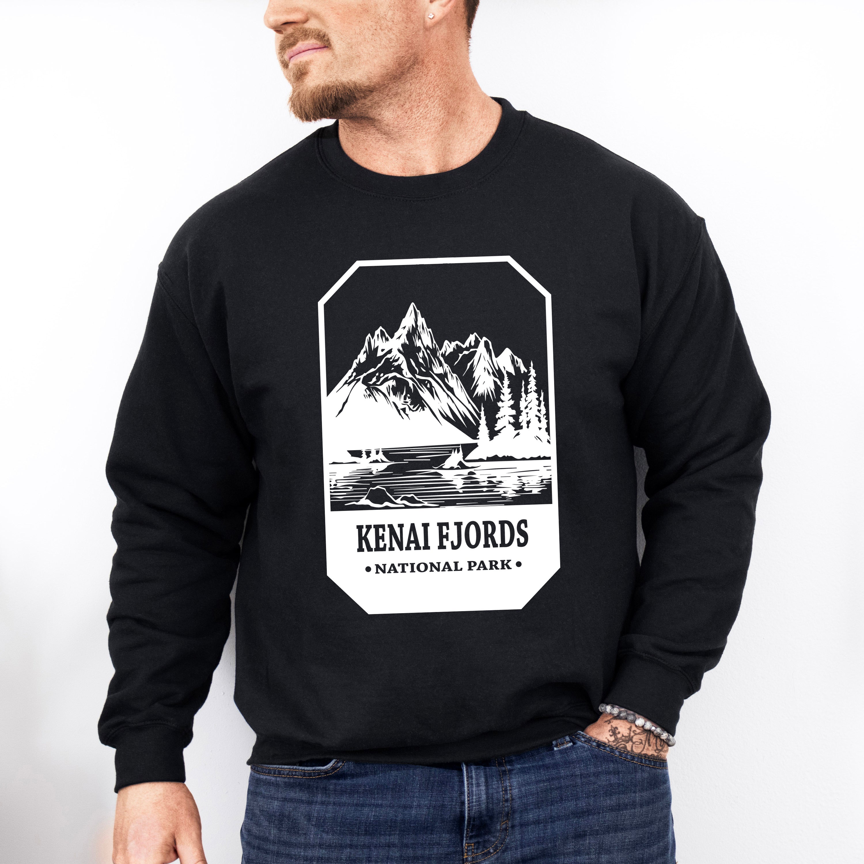 Kenai Fjords - National Park Theme Unisex Crewneck T-Shirt Sweatshirt Hoodie