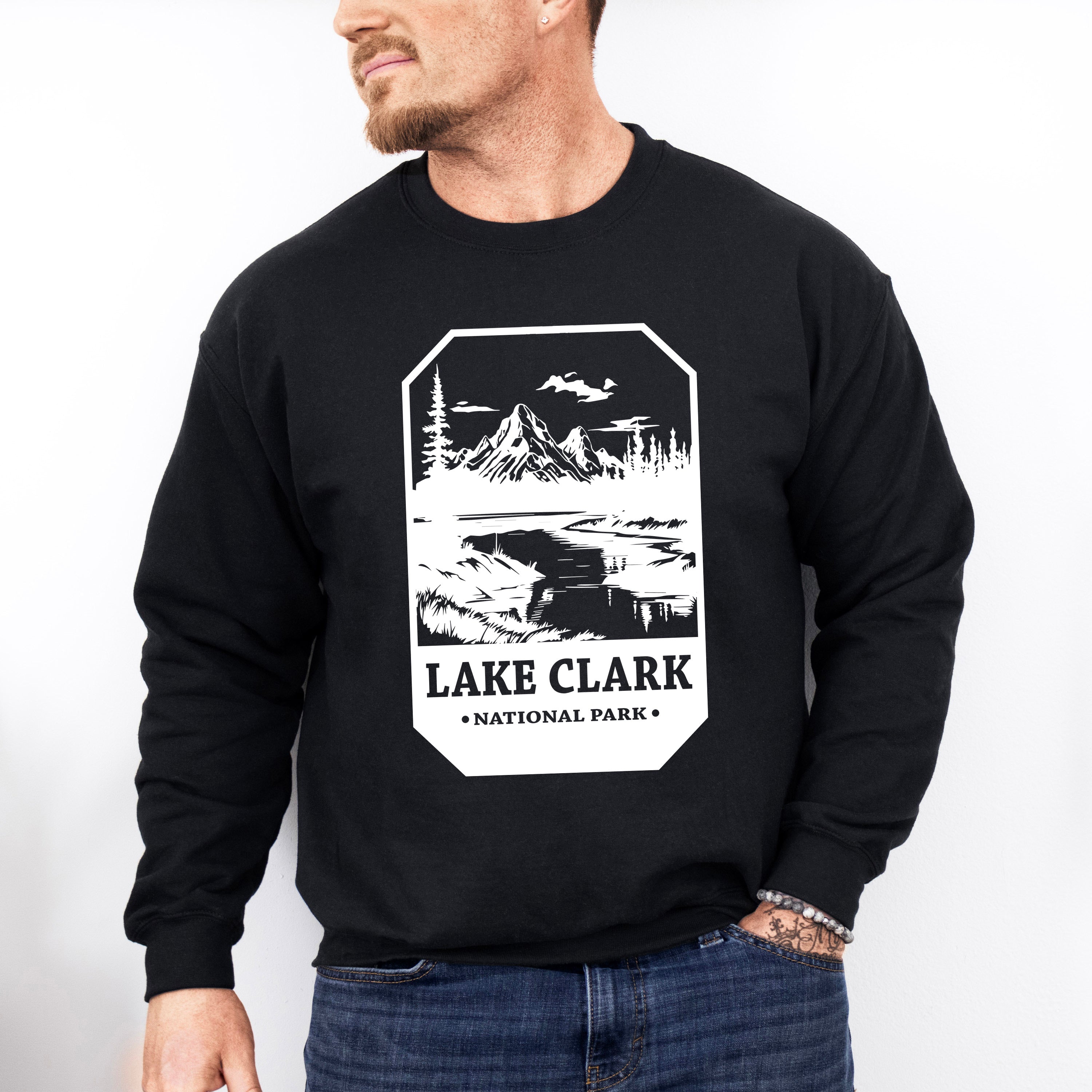 Lake Clark - National Park Theme Unisex Crewneck T-Shirt Sweatshirt Hoodie