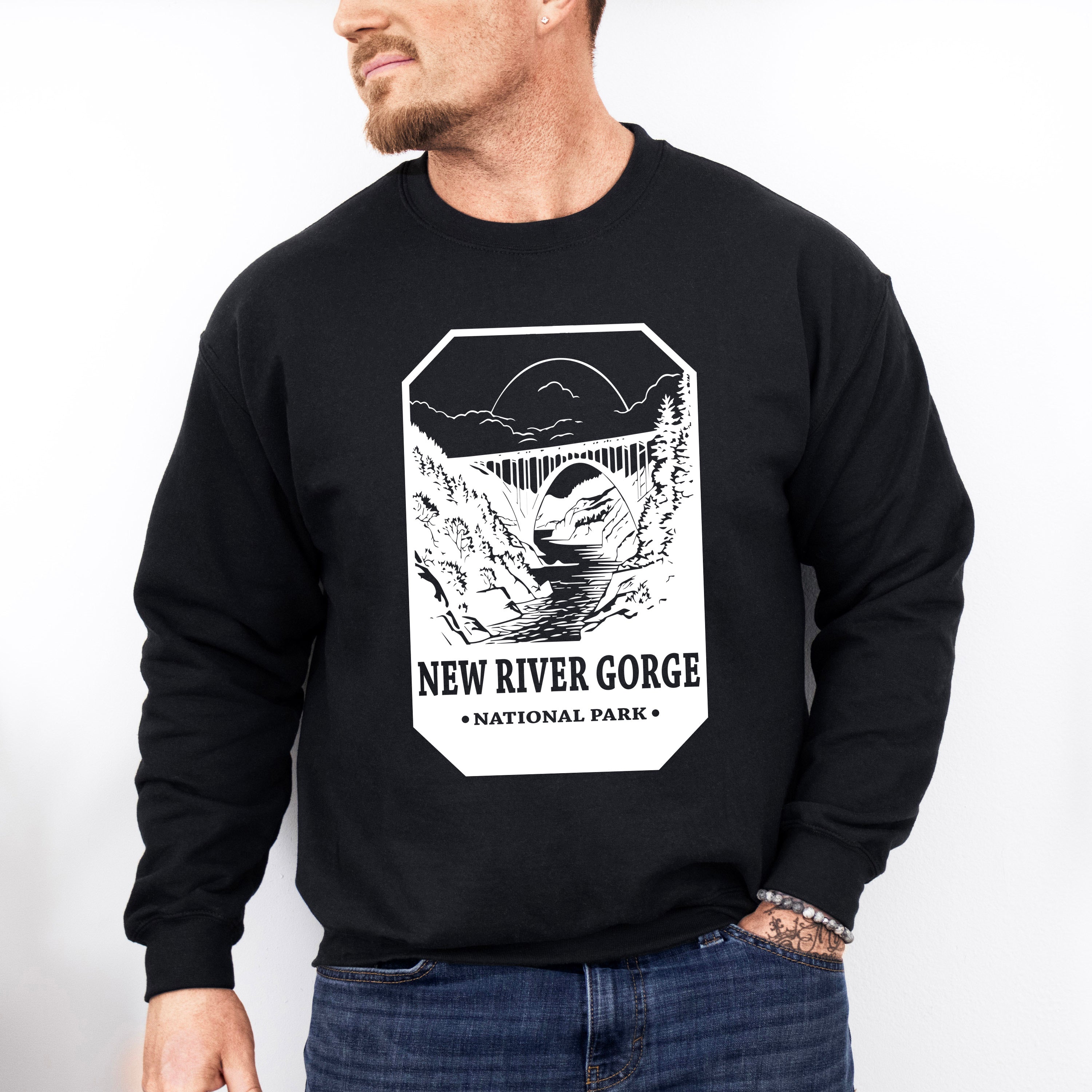 New River Gorge - National Park Theme Unisex Crewneck T-Shirt Sweatshirt Hoodie