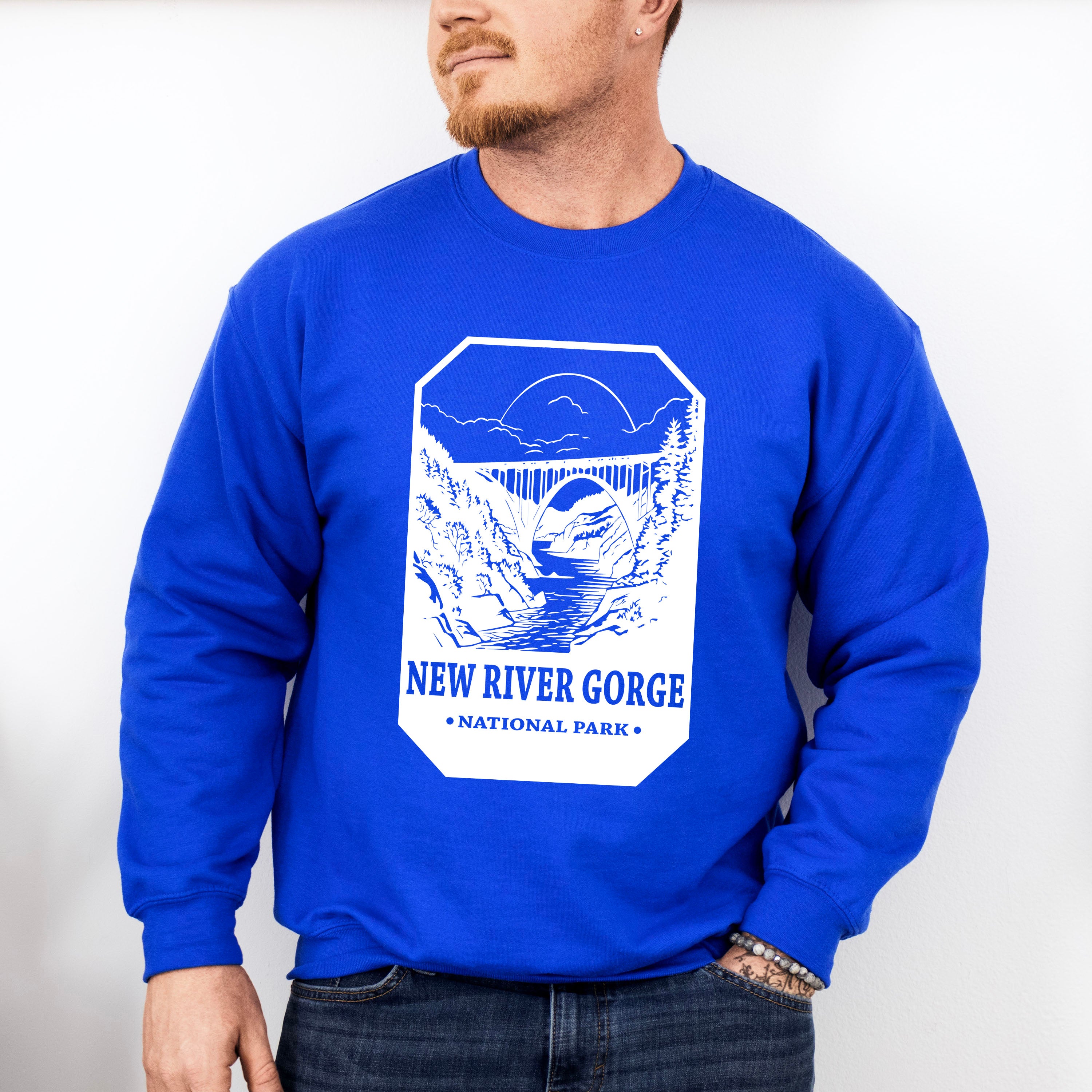 New River Gorge - National Park Theme Unisex Crewneck T-Shirt Sweatshirt Hoodie