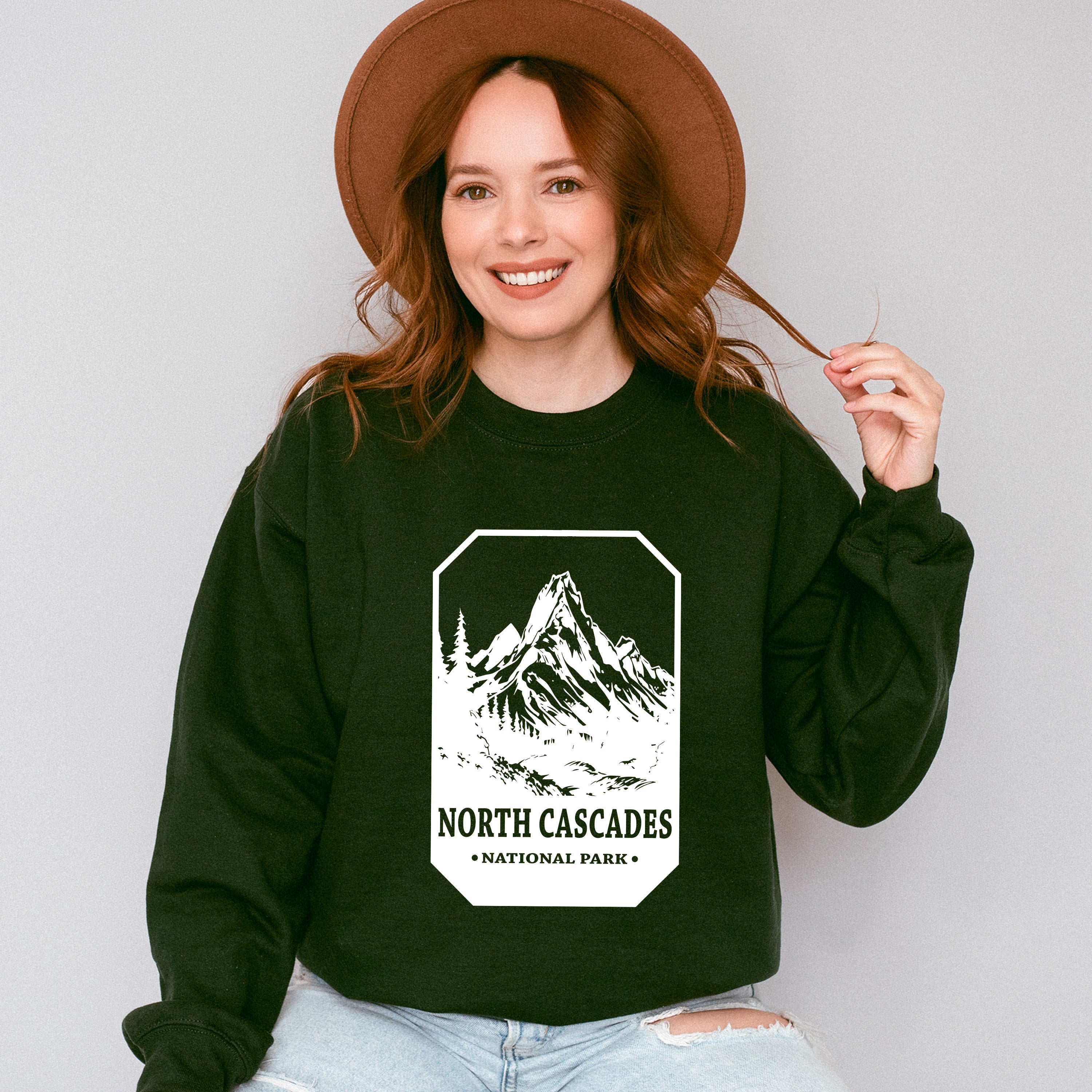 North Cascades - National Park Theme Unisex Crewneck T-Shirt Sweatshirt Hoodie
