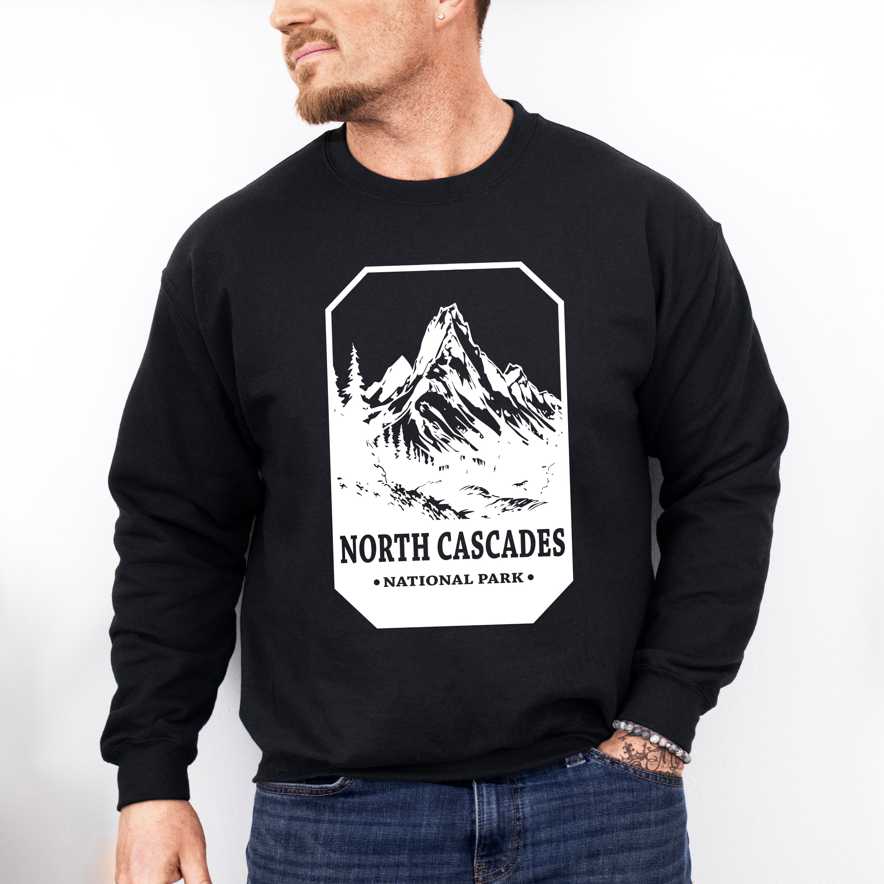 North Cascades - National Park Theme Unisex Crewneck T-Shirt Sweatshirt Hoodie