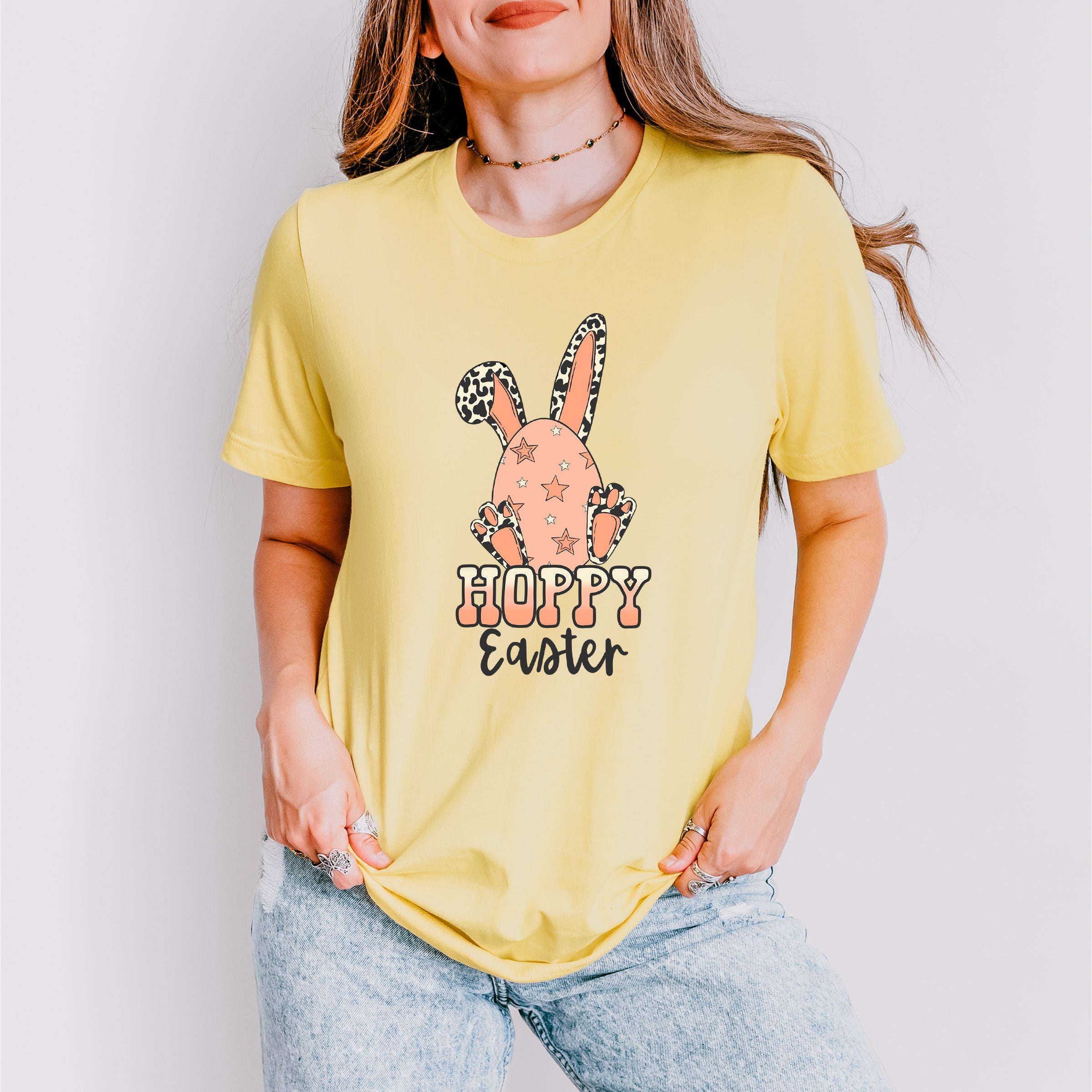 Hoppy Easter Egg Bunny - Easter Day Unisex Crewneck T-Shirt Sweatshirt Hoodie