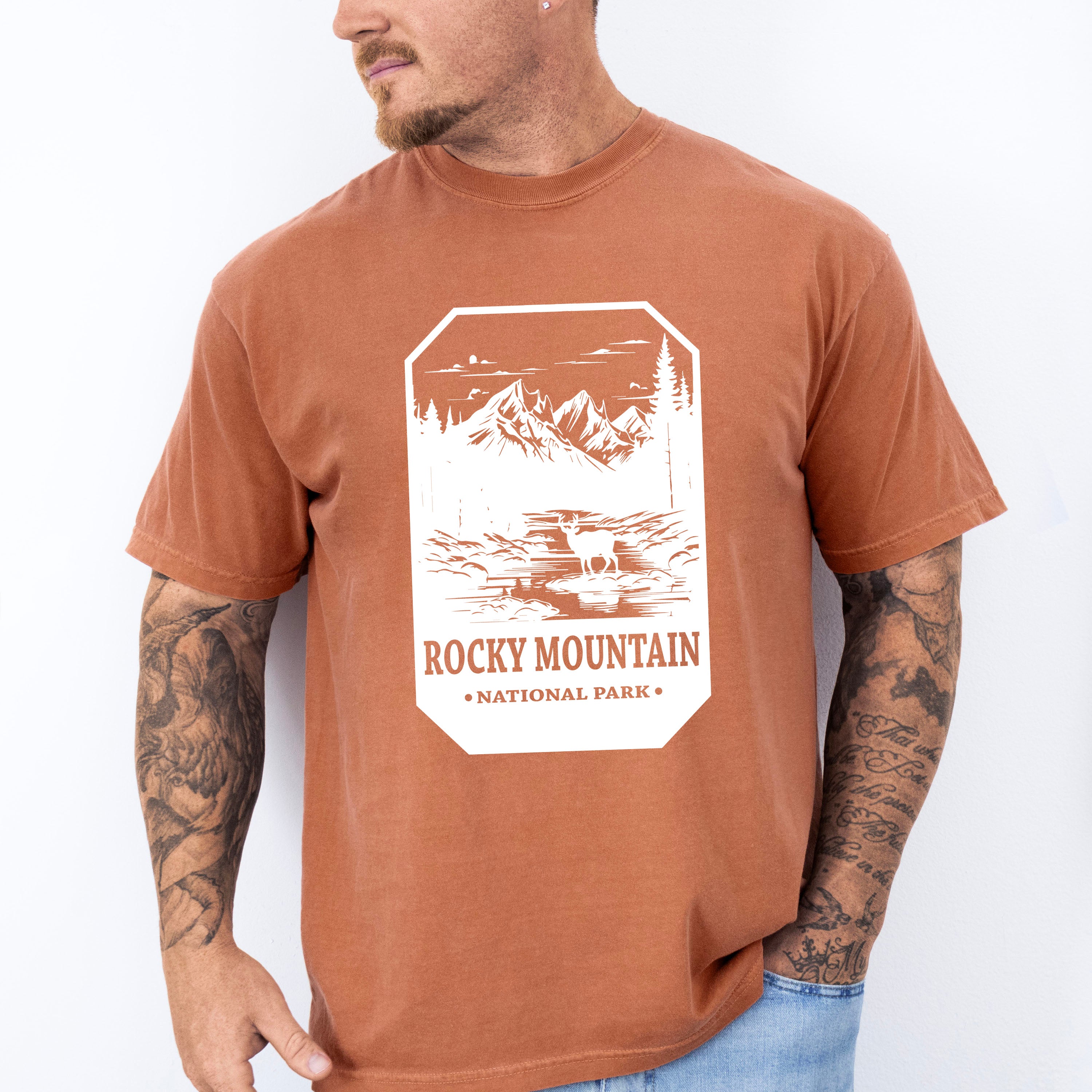 Rocky Mountain - National Park Theme Unisex Crewneck T-Shirt Sweatshirt Hoodie