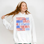 She Loves Jesus And America Too - 4th Of July Unisex Crewneck T-Shirt Sweatshirt Hoodie