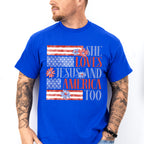 She Loves Jesus And America Too - 4th Of July Unisex Crewneck T-Shirt Sweatshirt Hoodie