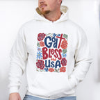 God Bless The USA Flowers - 4th Of July Unisex Crewneck T-Shirt Sweatshirt Hoodie
