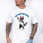 Red White And Feral Merica Hat Raccoon - 4th Of July Unisex Crewneck T-Shirt Sweatshirt Hoodie