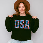 USA Red & Blue Design - 4th Of July Unisex Crewneck T-Shirt Sweatshirt Hoodie