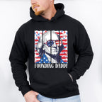 Founding Daddy Red & White - 4th Of July Unisex Crewneck T-Shirt Sweatshirt Hoodie