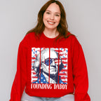 Founding Daddy Red & White - 4th Of July Unisex Crewneck T-Shirt Sweatshirt Hoodie