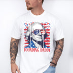 Founding Daddy Red & White - 4th Of July Unisex Crewneck T-Shirt Sweatshirt Hoodie