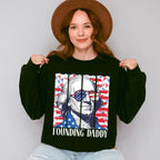 Founding Daddy Red & White - 4th Of July Unisex Crewneck T-Shirt Sweatshirt Hoodie