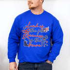 Land Of The Free Because Of The Brave Red & Blue Ribbons - 4th Of July Unisex Crewneck T-Shirt Sweatshirt Hoodie