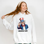 Druncle Sam B&W - 4th Of July Unisex Crewneck T-Shirt Sweatshirt Hoodie