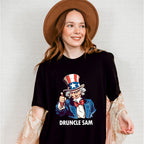 Druncle Sam B&W - 4th Of July Unisex Crewneck T-Shirt Sweatshirt Hoodie