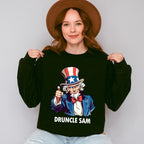 Druncle Sam B&W - 4th Of July Unisex Crewneck T-Shirt Sweatshirt Hoodie
