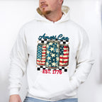 Ameri Can EST 1776 - 4th Of July Unisex Crewneck T-Shirt Sweatshirt Hoodie