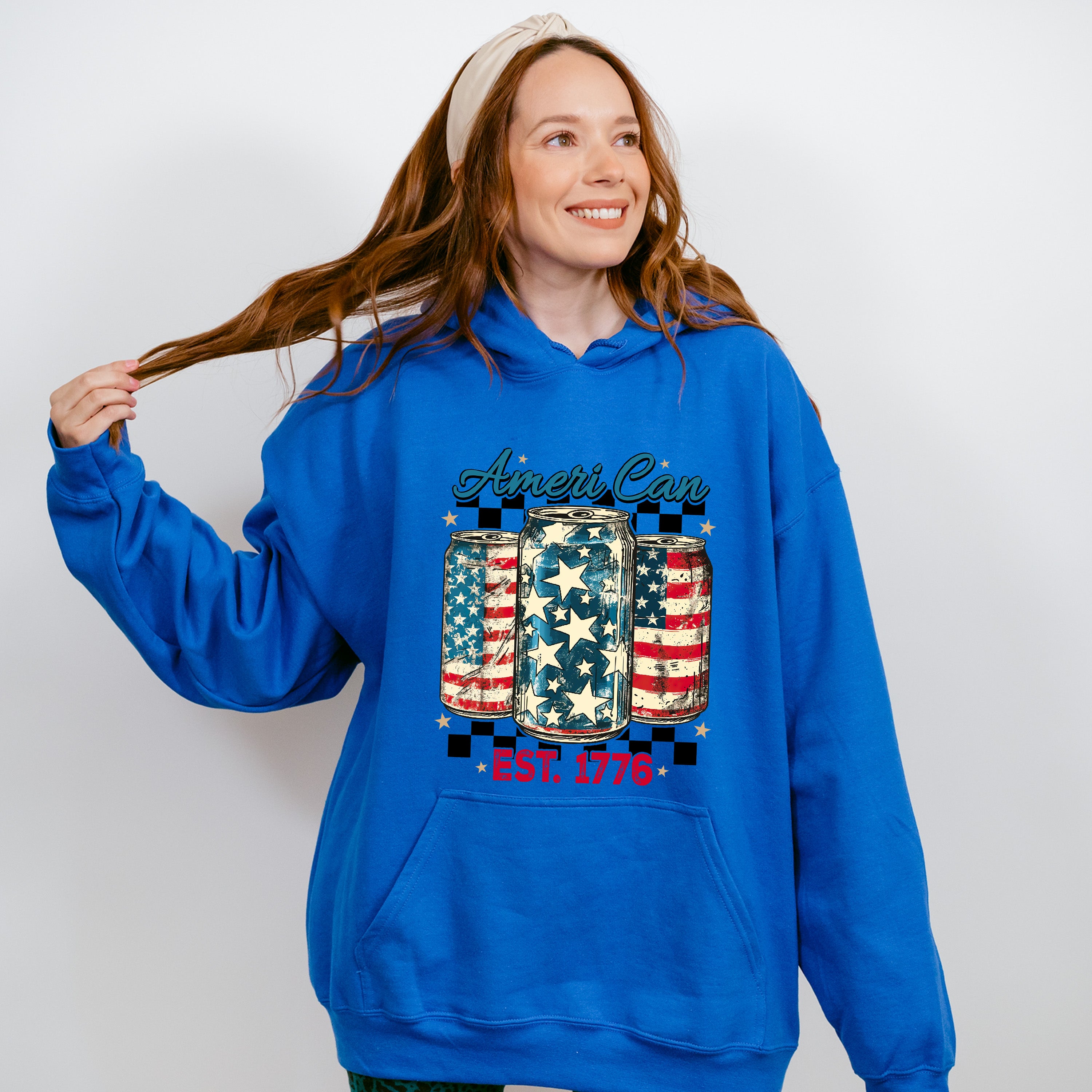 Ameri Can EST 1776 - 4th Of July Unisex Crewneck T-Shirt Sweatshirt Hoodie