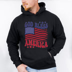 God Bless America US Flag - 4th Of July Unisex Crewneck T-Shirt Sweatshirt Hoodie