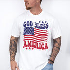 God Bless America US Flag - 4th Of July Unisex Crewneck T-Shirt Sweatshirt Hoodie