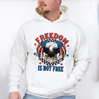 Freedom Is Not Free Hawk Design - 4th Of July Unisex Crewneck T-Shirt Sweatshirt Hoodie