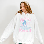 Beach Hair Don't Care - Surfing Theme Unisex Crewneck T-Shirt Sweatshirt Hoodie