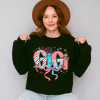 Gigi Ribbons, Stars And Fireworks - 4th Of July Unisex Crewneck T-Shirt Sweatshirt Hoodie