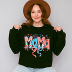 Mama Ribbons, Stars And Fireworks - 4th Of July Unisex Crewneck T-Shirt Sweatshirt Hoodie