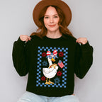 Girl Goose Hot Dog Blue Design - 4th Of July Unisex Crewneck T-Shirt Sweatshirt Hoodie