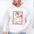 Boy Goose Hot Dog Red Design - 4th Of July Unisex Crewneck T-Shirt Sweatshirt Hoodie