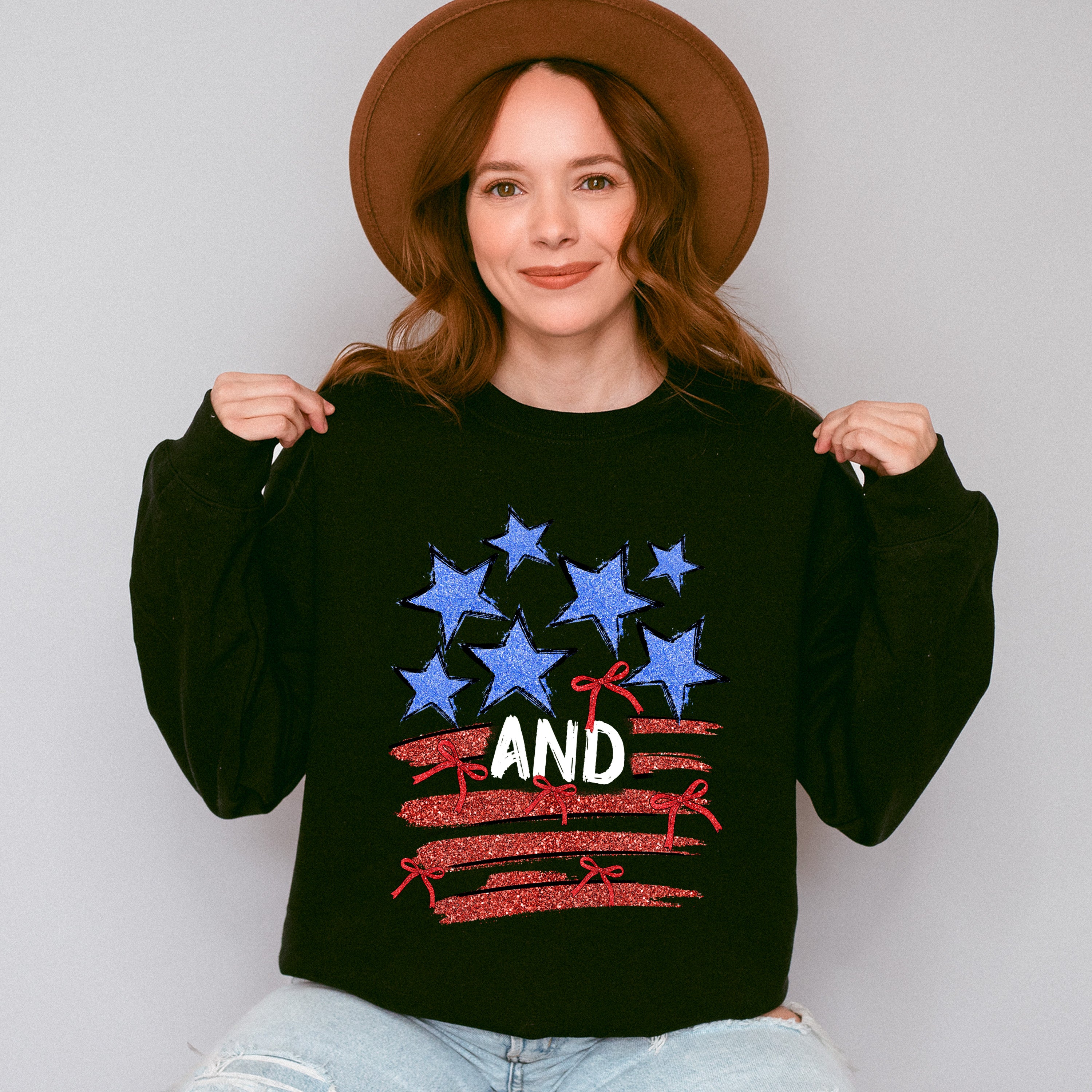 Stars And Stripes Red &amp; Blue - 4th Of July Unisex Crewneck T-Shirt Sweatshirt Hoodie