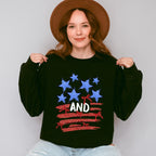 Stars And Stripes Red & Blue - 4th Of July Unisex Crewneck T-Shirt Sweatshirt Hoodie