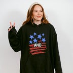 Stars And Stripes Red & Blue - 4th Of July Unisex Crewneck T-Shirt Sweatshirt Hoodie