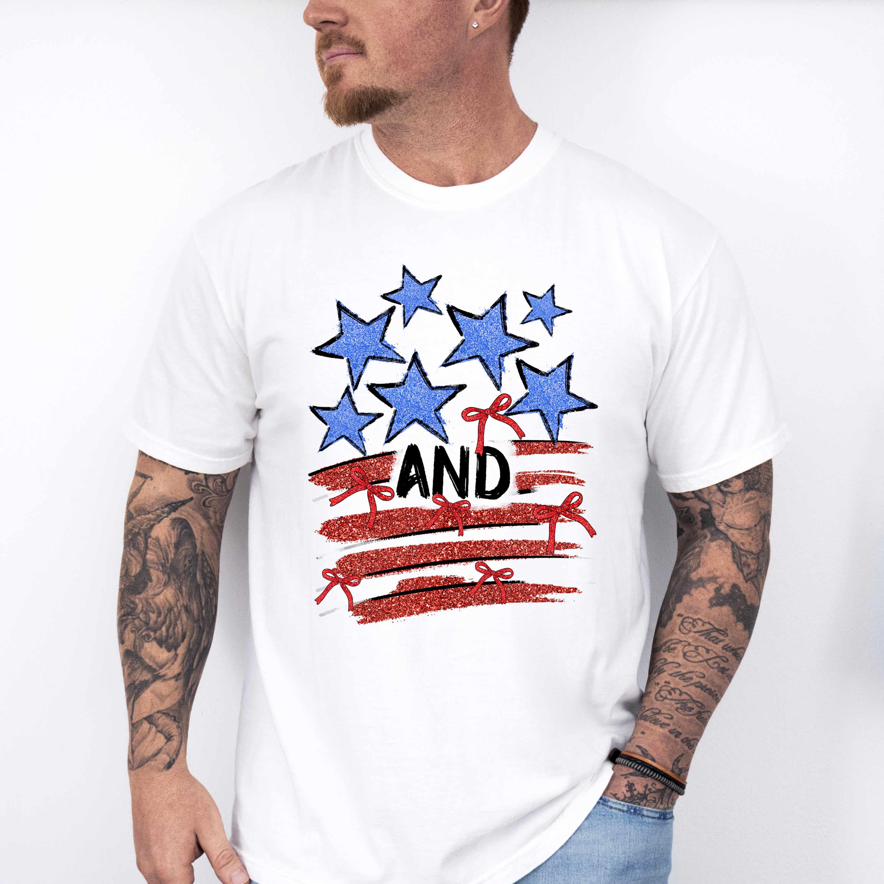 Stars And Stripes Red &amp; Blue - 4th Of July Unisex Crewneck T-Shirt Sweatshirt Hoodie