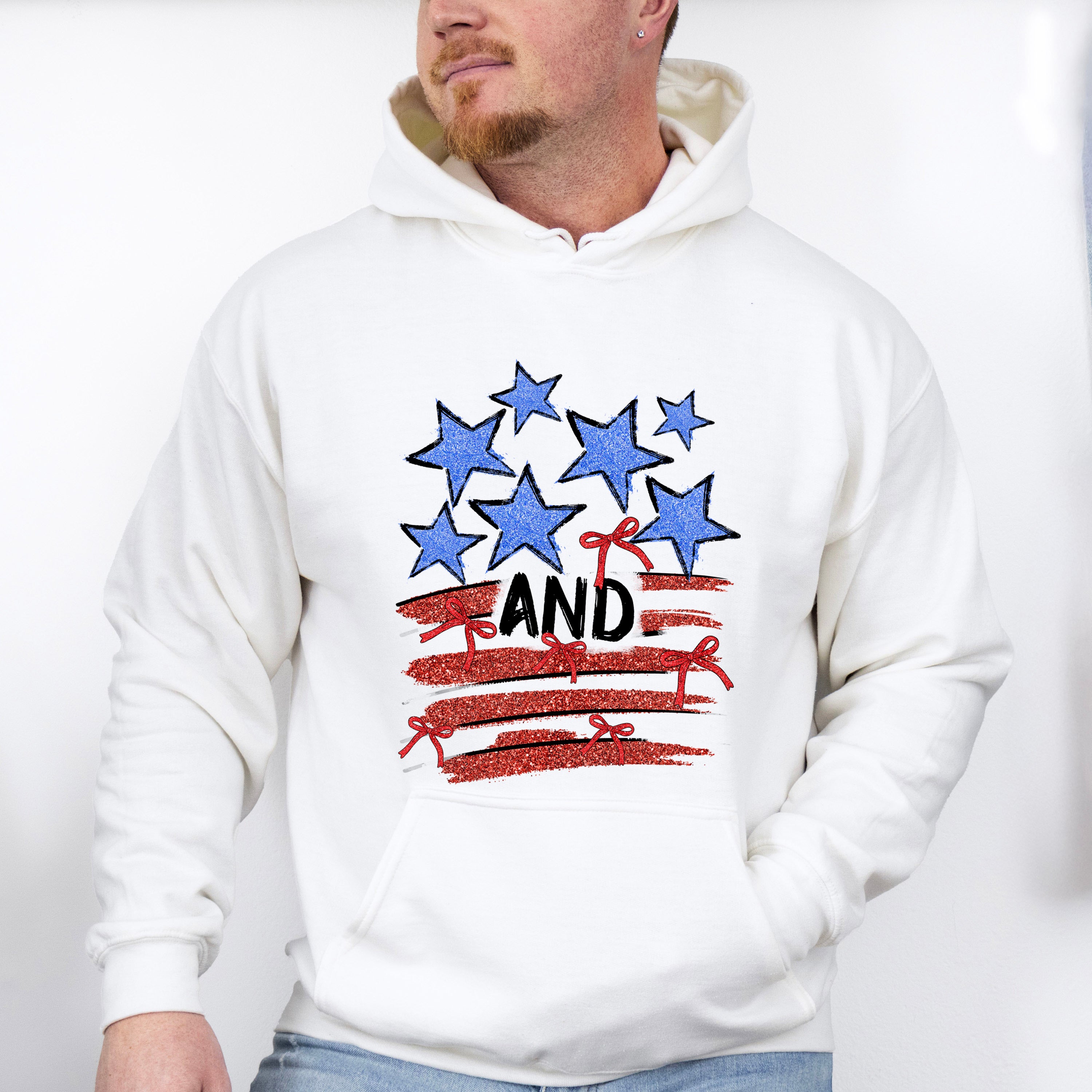 Stars And Stripes Red &amp; Blue - 4th Of July Unisex Crewneck T-Shirt Sweatshirt Hoodie