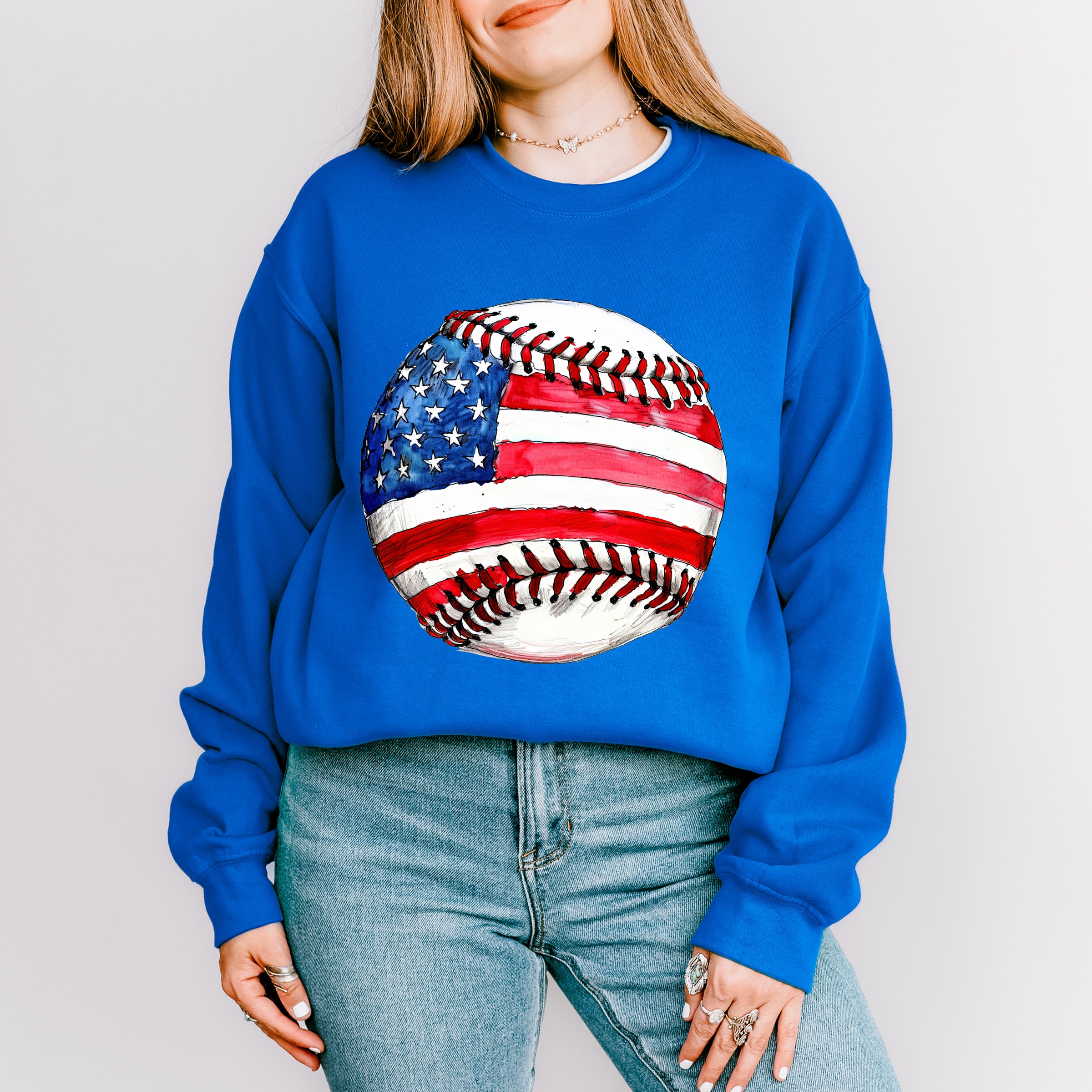 US Baseball - 4th Of July Unisex Crewneck T-Shirt Sweatshirt Hoodie