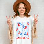 America Cherry Ribbons - 4th Of July Unisex Crewneck T-Shirt Sweatshirt Hoodie