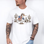 Duck Carrying US Flag - 4th Of July Unisex Crewneck T-Shirt Sweatshirt Hoodie