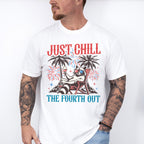 Just Chill The Fourth Out Raccoon Design - 4th Of July Unisex Crewneck T-Shirt Sweatshirt Hoodie