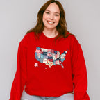 US Map Bible Quotes - 4th Of July Unisex Crewneck T-Shirt Sweatshirt Hoodie