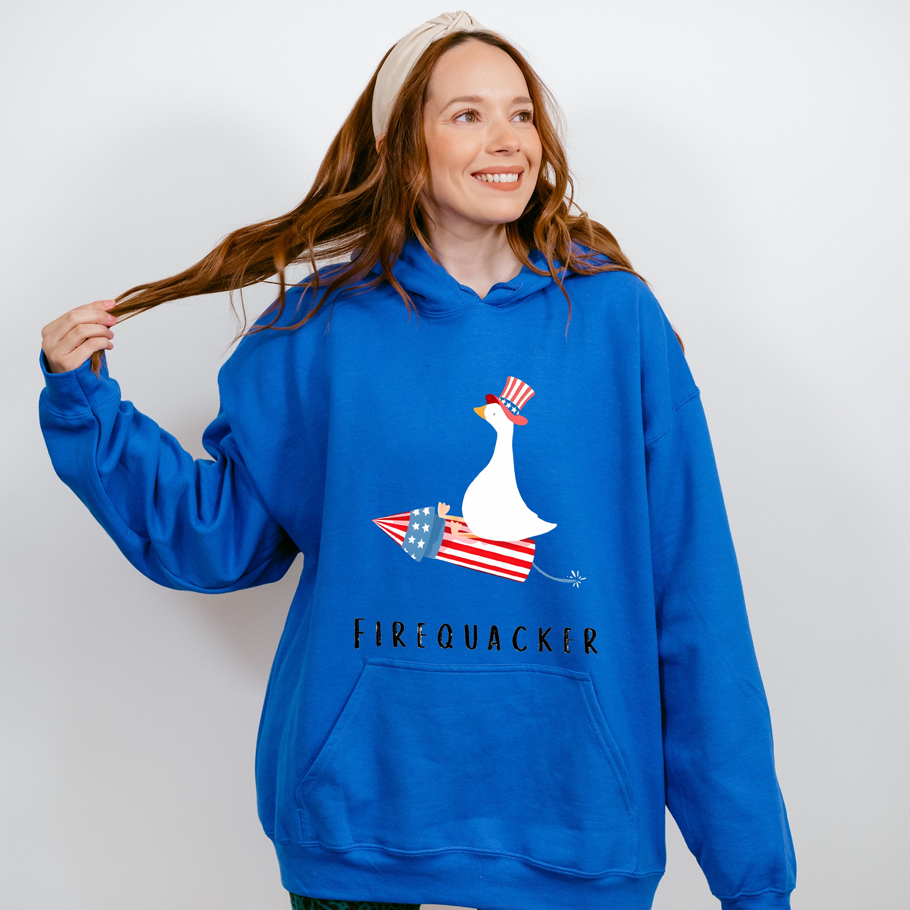 Firequacker Duck Design - 4th Of July Unisex Crewneck T-Shirt Sweatshirt Hoodie