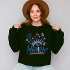 Land Of The Free America Red White & Blue - 4th Of July Unisex Crewneck T-Shirt Sweatshirt Hoodie